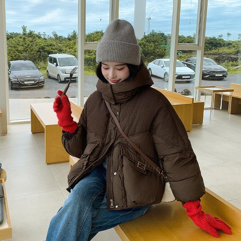 New cotton-padded women's winter short loose jacket trendy design sense thickened cotton-padded jacket