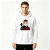 Men Anime Character Printed Pullover Hoodie Casual Long Sleeve Comfortable Sweatshirt for Daily Wear
