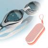 Swim Goggle Case for Swimming Goggles Zipper Beach Enthusiasts Traveling Black