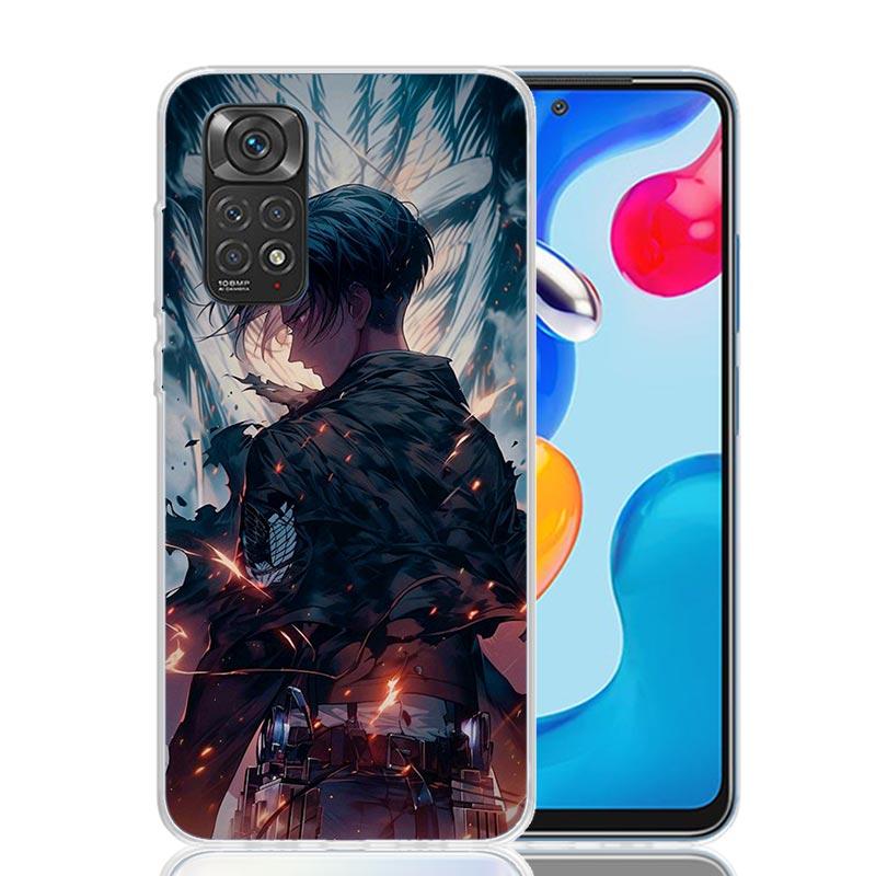 A-Attack On T-Titan Levi Phone Case For Xiaomi Redmi Note 15 14 13 12S 12 Pro Plus 11S 11E 11 11T 10S 10 Art Soft Pattern Cover