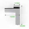 2pcs F Shape Shelf Brackets 8-30Mm Glass Wood Support Adjustable Clamp Mounting Hardware Diy Floating Shelf Corner Bracket