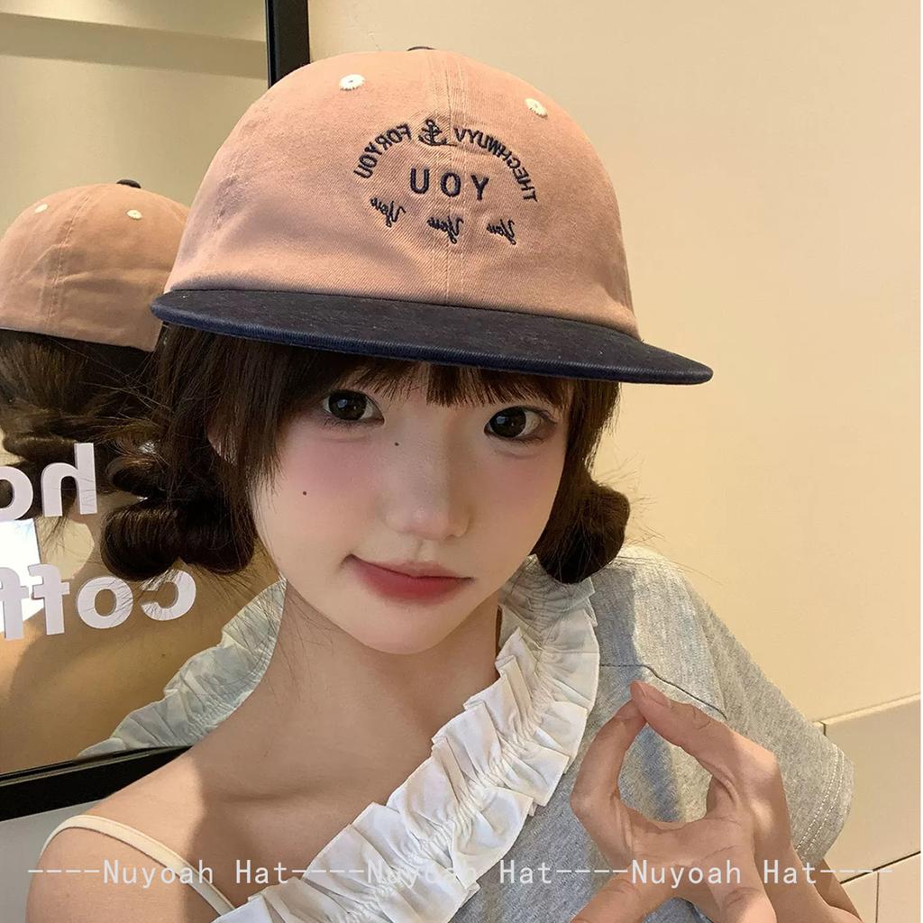 And Women Vintage Embroidered Letter Prints Unicorn Baseball Caps Sun Protection Personalized All-Match Flat Brim Peaked Hats Fashion Korean Style