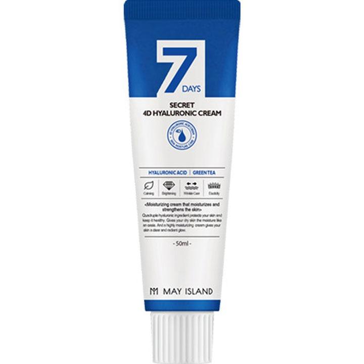 May Island 7 Days Secret 4D Hyaluronic Cream Deep Hydrating Moisturizer 50ml