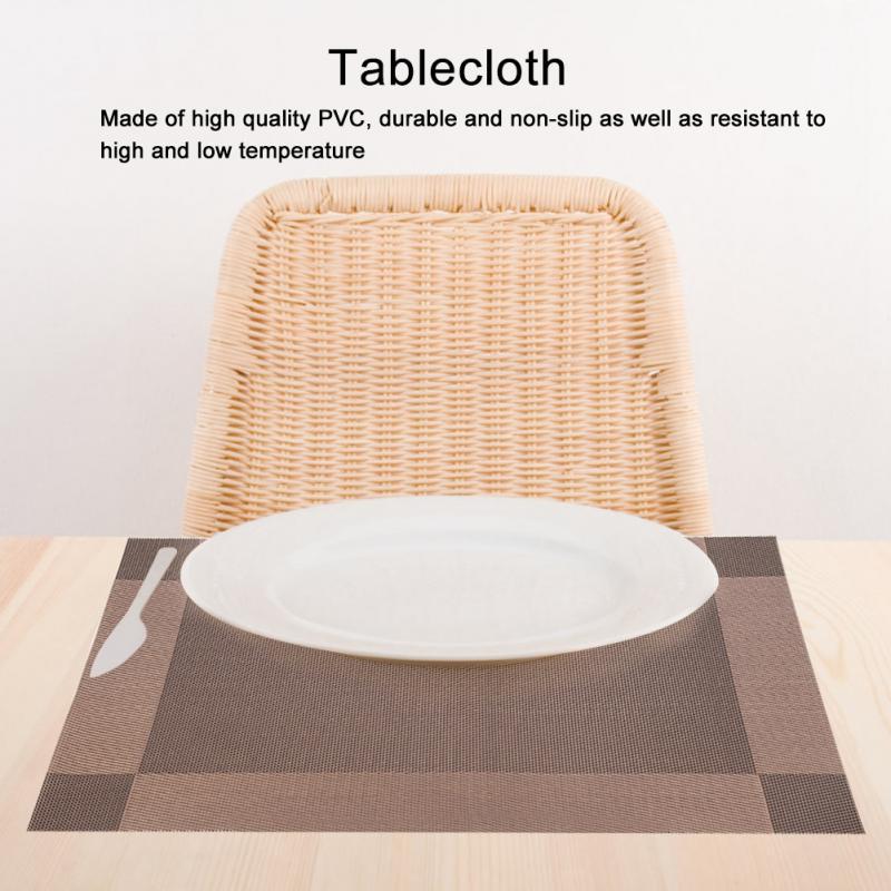 4 Pcs Placemat Fashion PVC Dining Table Mat Plate Pads Bowl Pad