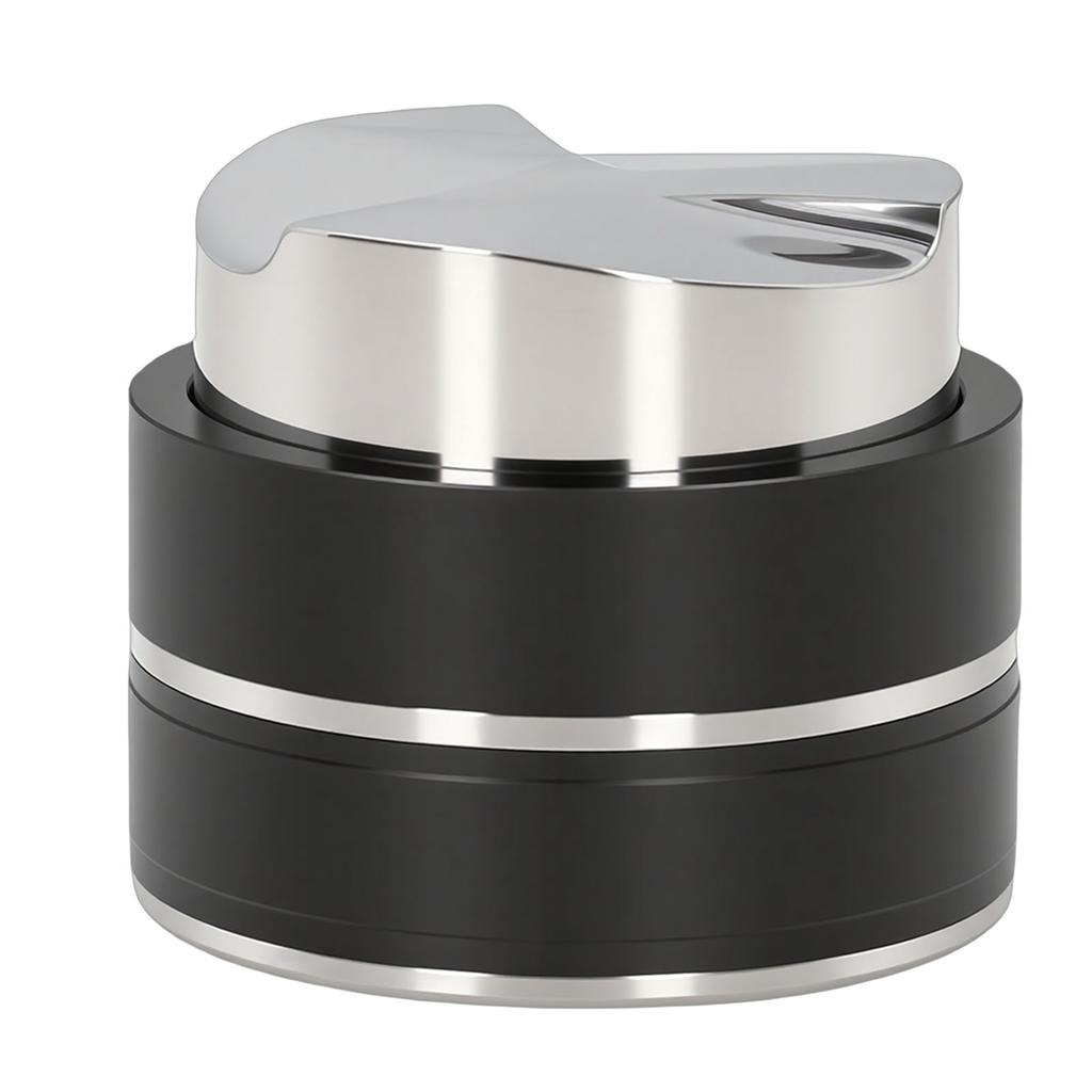 51mm Coffee Distributor Tamper Gravity Distribution Tool Coffee Leveler with 3 Slope Stainless Steel Base Black