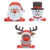 Christmas Decoration Car Sticker Magnetic Decal Refrigerator Magnets Santa Claus Snowman Moose Reflective Sticker Car Decor