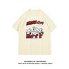 Women’s Plus Size Cartoon Couple Loose Fit Cotton T-Shirt