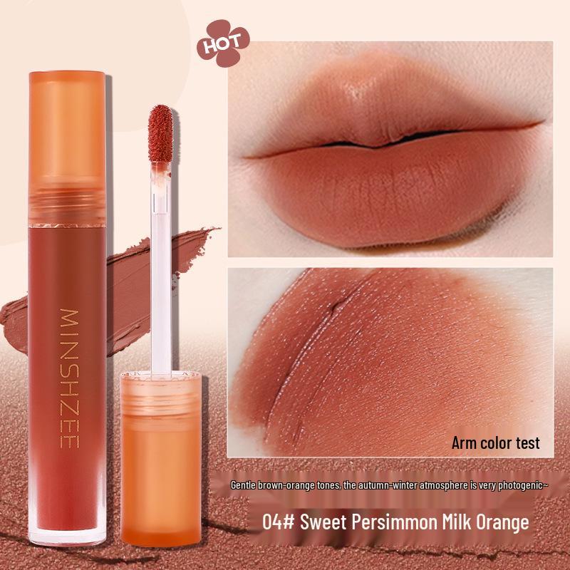 Mingxi Zhi Mousse Matte Velvet Lipstick: Long-Lasting Gloss for Autumn/Winter.
