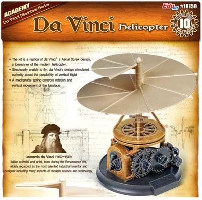 Academy Manuscrit Léonard de Vinci Machine Volante à Aile Rotative Maquette en Plastique 18159