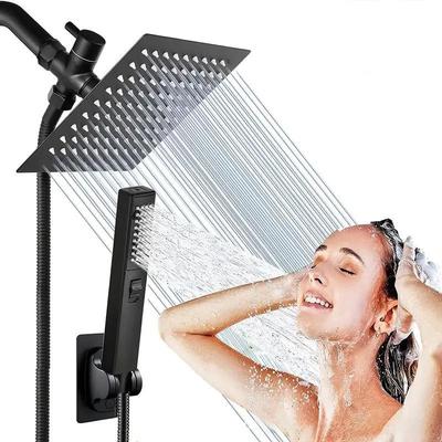 Juego de ducha de pared estilo americano: Rociador superior multifunción de acero inoxidable con pistola rociadora