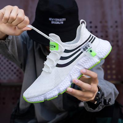 Baskets Homme Mode Maille Respirante Homme Blanc Chaussures de Course Tennis Confortables Sports Extérieurs Homme Chaussures Décontractées Tenis Masculino