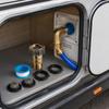 Brass Motorhome Water Pressure Regulator Kit with 3/4 Garden Hose Thread, 90 Degree Elbow Adapter, Seal Tape and Washer Accessories