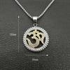 Fashion Personality Party Wear Accessories, Gold-plated Diamond Symbol Pendant
