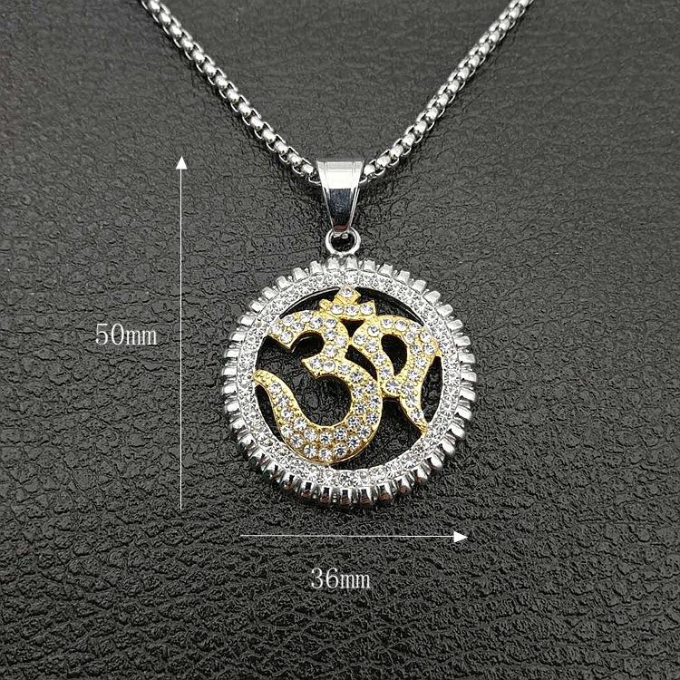 Fashion Personality Party Wear Accessories, Gold-plated Diamond Symbol Pendant