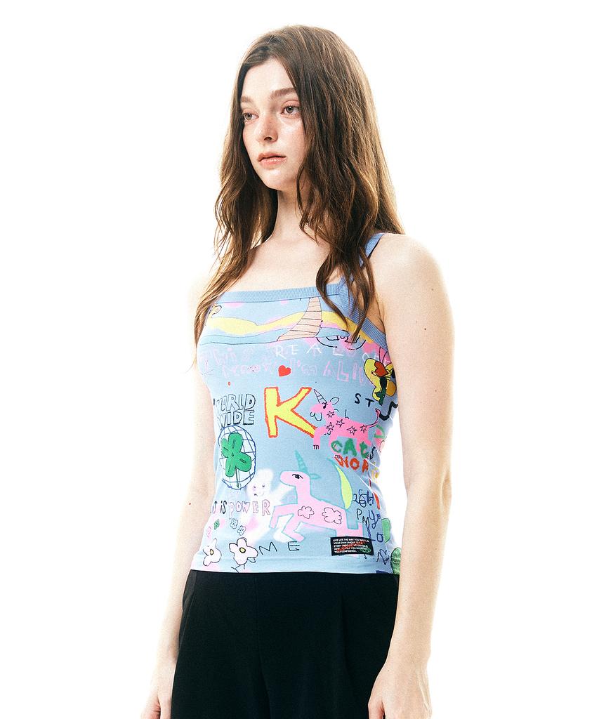 Soipeuyukaen Drawing Full Print Sleeveless