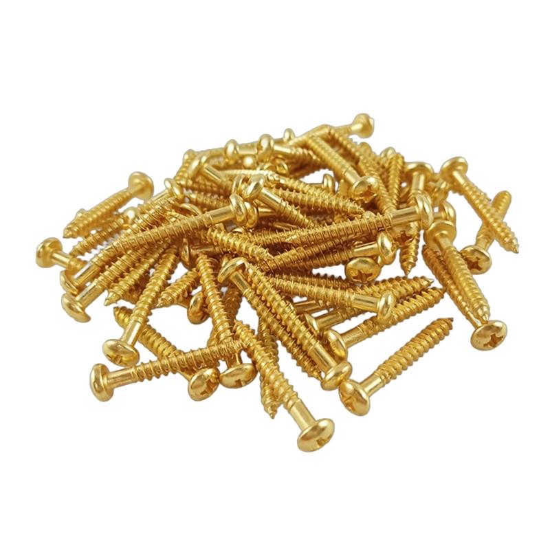 100Pcs Metal Pickup Frame Fixing Screw Guitar Humbucker Pickup Rings Mounting Screws for Electric Guitar Enduring