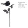 Artificial Flower Bouquets Realistic Silk Black Roses with Long Stems for Wedding Centerpieces, Halloween Home Faux Floral Arrangements Decor,