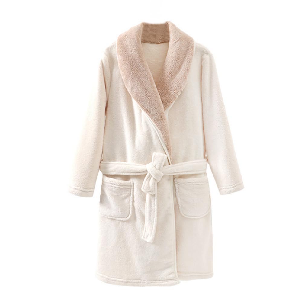

Детский халат MARBEINE для мальчиков и полотенечная ткань, юниорский, спереди, после комнаты, домашняя одежда для девочек, пижама, однотонный, полотенце, с разрезом, для ванны, пушистый, для ношения, бежевый