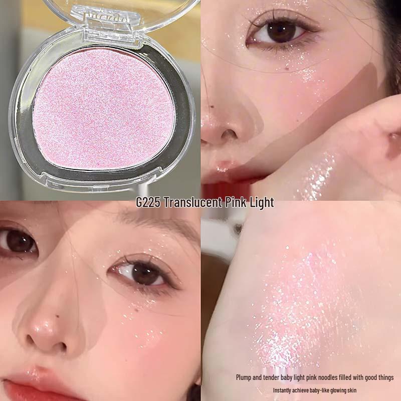 LUCKGO Light-Sensitive Highlighting Powder: Face Brightener & Contour with Fine Shimmer for Students.