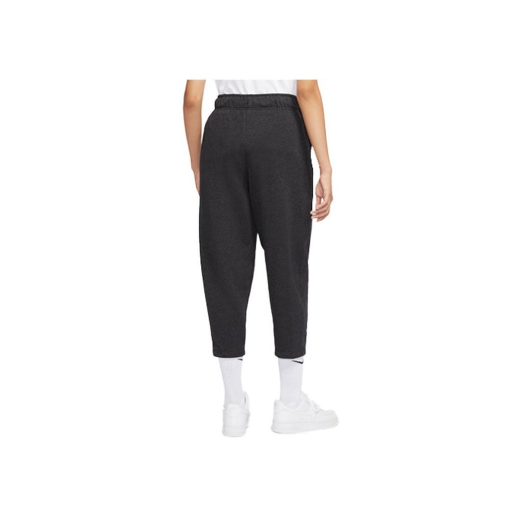 Nike Sw Collection Essentials Logo Print Solid Color Three-Quarter Knit Sports Pants Women Bottoms Black DJ6942-010
