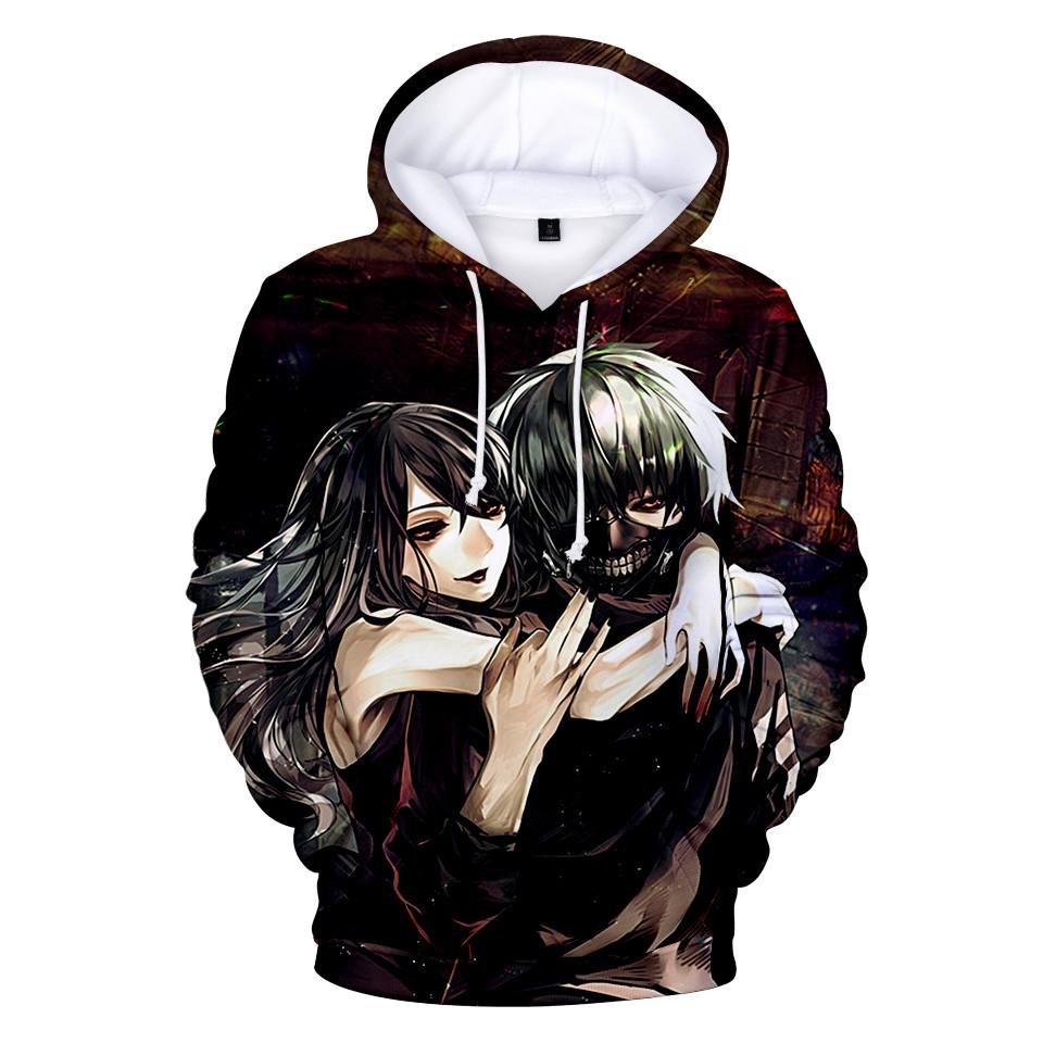 Hoodie Tokyo Ghoul 3D Printed Hoodies Boy/girls Sweatshirt Long Sleeve Cartoon Pullover Tops Teen Clothes