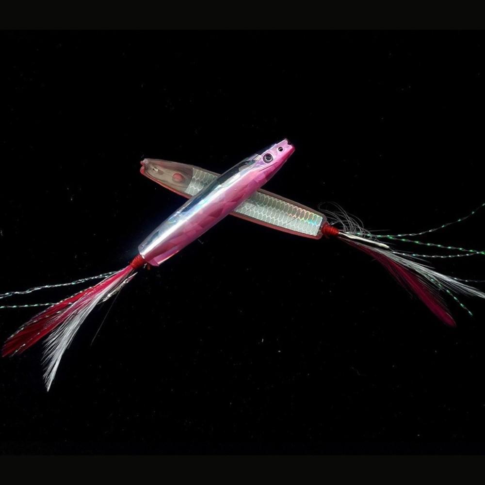 2pcs Bow Horn Matel Jig Bait Metal Cast Artificial Bait Slow Shaking Surface Bait Sea Fishing