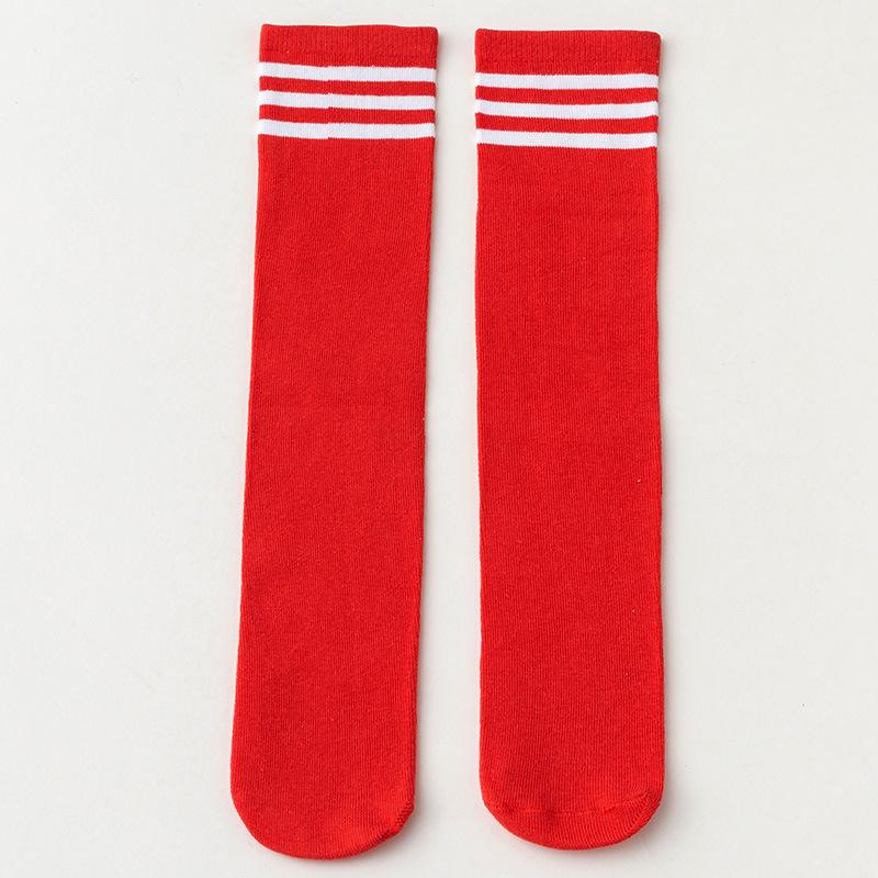 Kinder Lange Kniestrümpfe Gestreift & Uni - Frühling/Herbst Stil, Einheitsgröße, Bonbonfarben, für Jungen & Mädchen