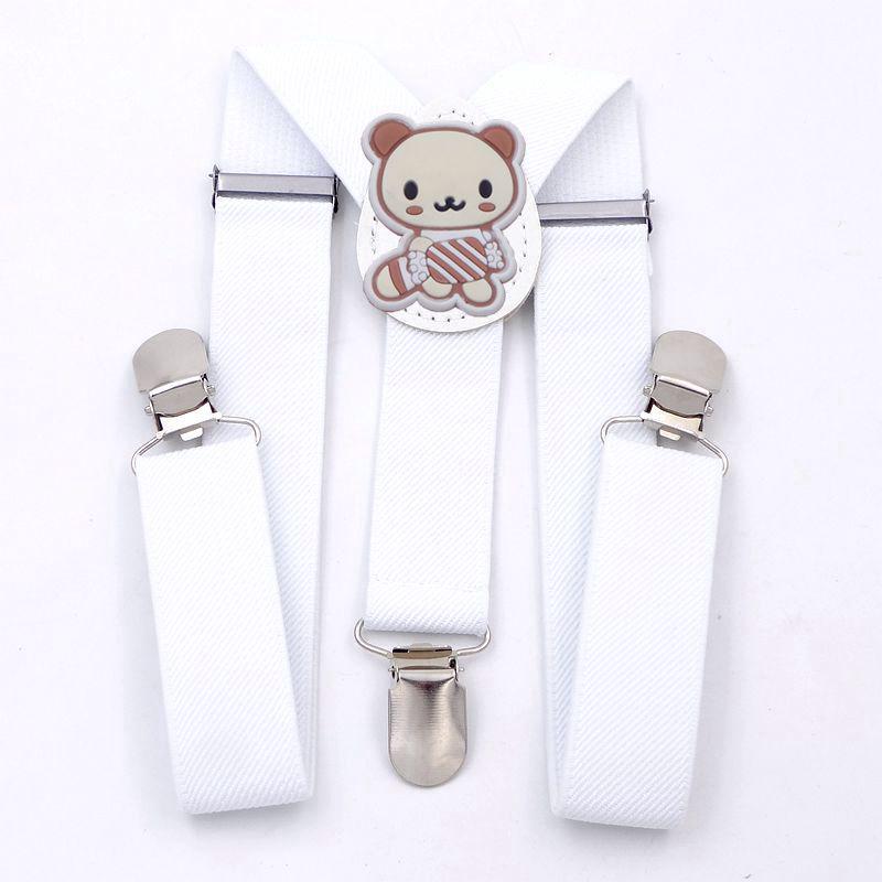 Beige Cartoon-Hosenträger in Y-Form mit 3 Clips für Jungen und Mädchen