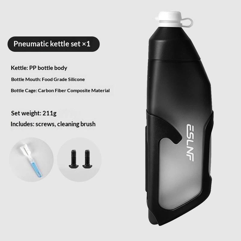 Set de Botellas de Agua Aerodinámicas 680ml Gran Capacidad Botella de PP5 de Grado Alimenticio Con Portabidón Ultraligero de Carbono Accesorios para Bicicleta