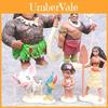 Figuras de Ação Moana Cativantes 6 Peças Bonecos Ideais Para Brincar e Decoração