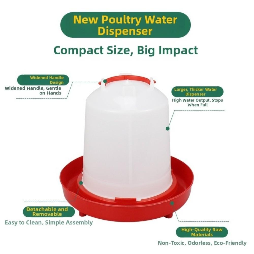 1.5L 8L 15L Poultry Drinker Feeder Plastic Water Container Durable Bird Chick Waterer Chicken Coop