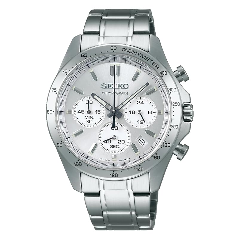 

[Seiko Watch] watch seiko selection Quartz chronograph (three horizontal eyes) SBTR009 men s silver