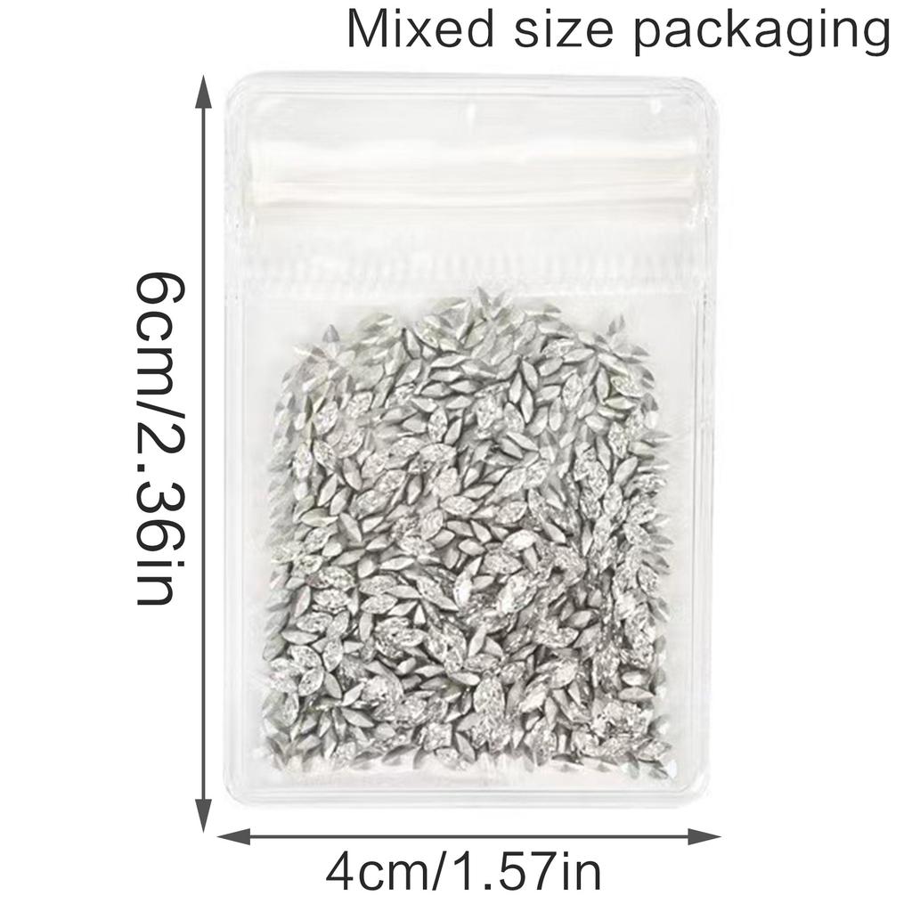 50/500 Stück unregelmäßig geformte Strasssteine, Nagel-Strasssteine, Nagel-Charms, Kristall-Nagelkunst-Aufkleber für Nagelkunst, Basteln, Schmuck