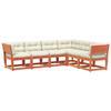 VidaXL Salon de Jardin avec Coussins 6 pcs, Sièges de Patio, Ensemble de Meubles, Mobilier de Terrasse Extérieur, Cire 3217027