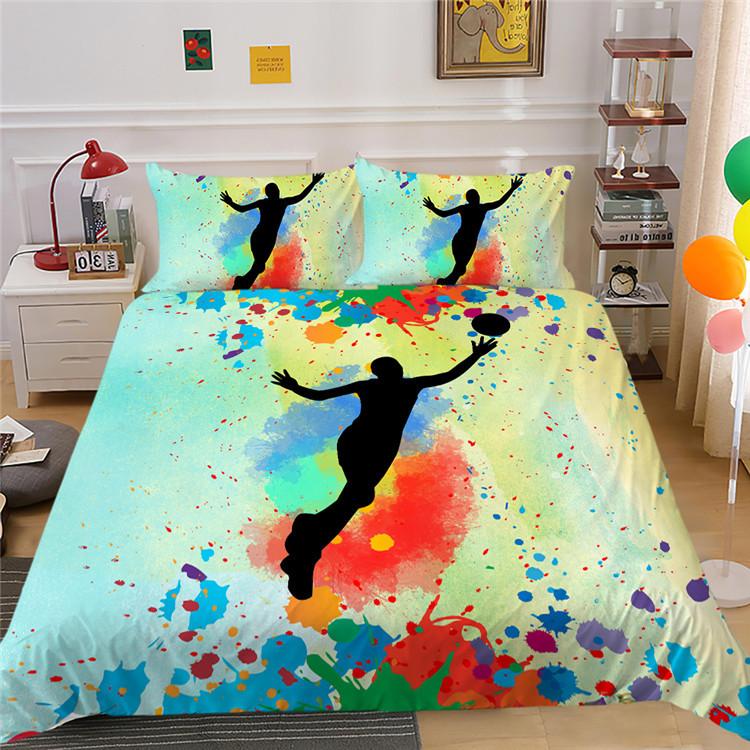 Polyester Bedding Two Or Three Piece Digital Printing Dance Silhouette