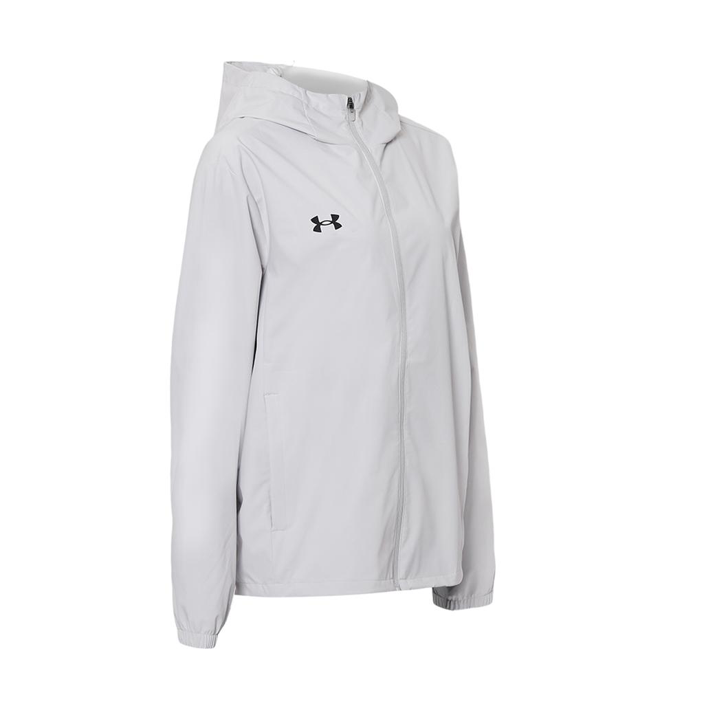 Under Armour Windproof Water-Repellent Solid Color Simple Sports Casual Hooded Long Sleeve Jacket Unisex Jacket Gray 25500401-009