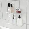 Transparent Wall Mount Shelf No Drill Anti-Slip Load Bearing Bathroom Living Room Storage Rack
