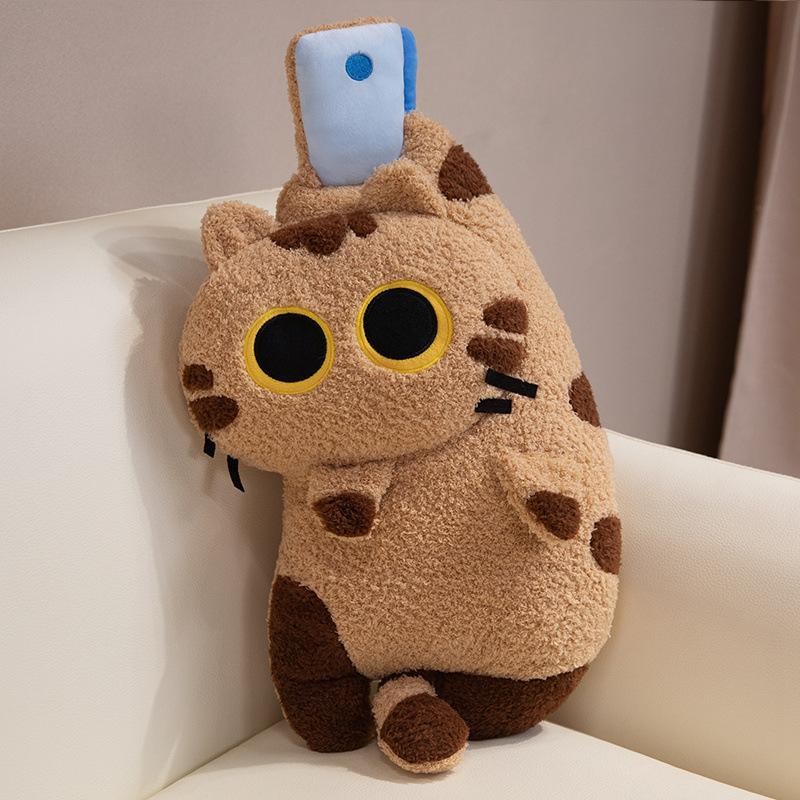 

Creative cute sun cat throw pillow plush toy doll three flower cat doll girl accompany soothing doll 55cm（0.3kg）