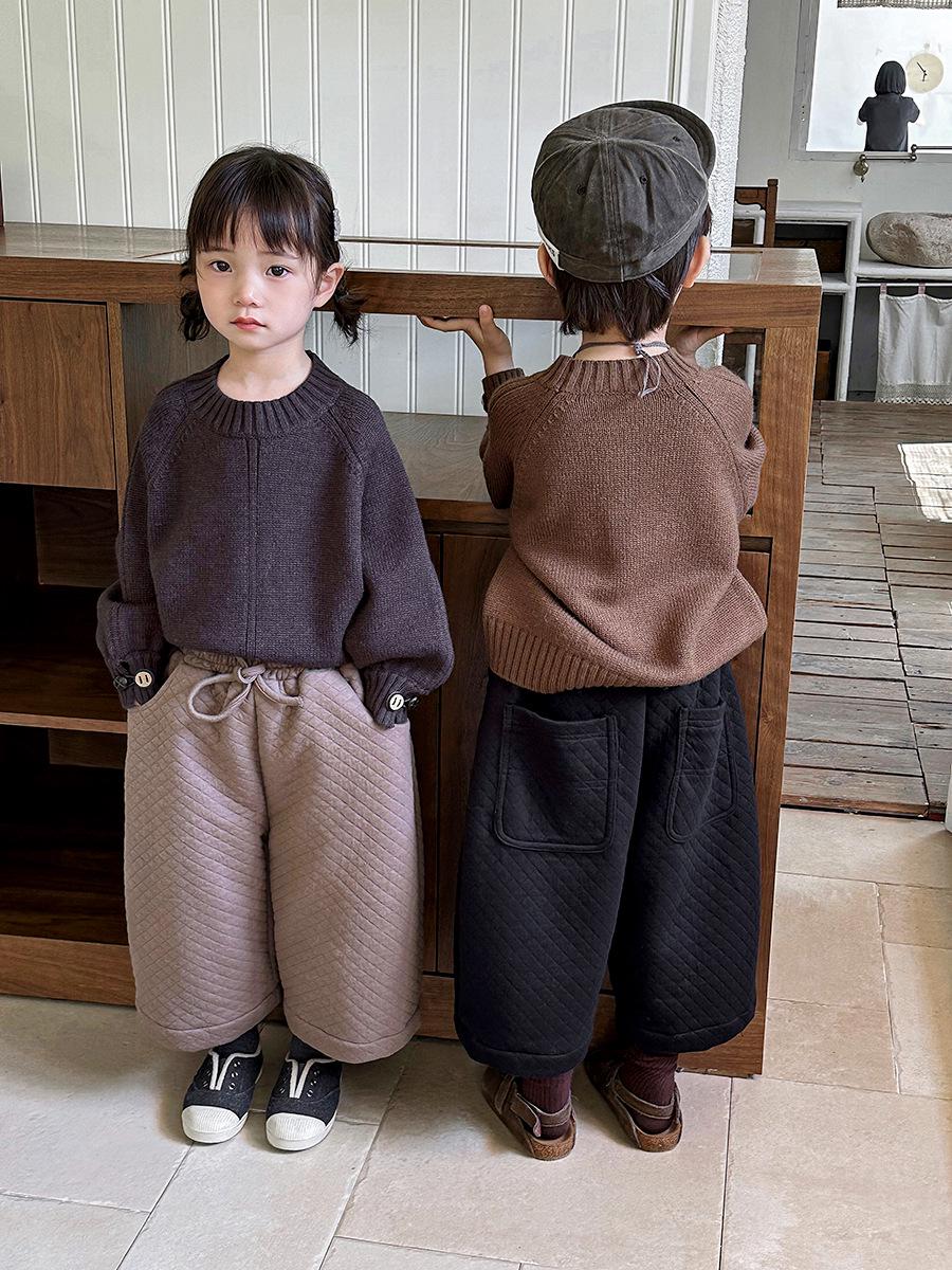 

Jiaye 2024 Детский зимний толстый однотонный свитер - унисекс в лесном стиле, теплая внутренняя одежда 140 cm