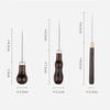 1/3Pcs Wooden Handle Awl DIY Leather Tent Sewing Awl Pin Punch Hole Repair Tool Hand Stitcher Leathercraft Needlework
