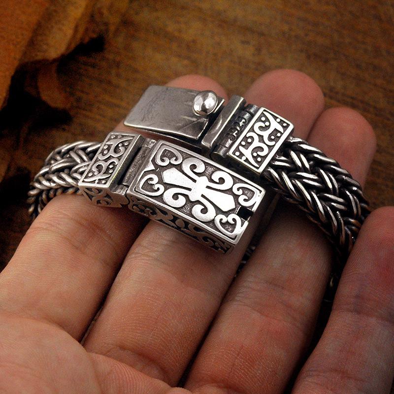 2023 Retro Thai Handmade Chunky Wide Bracelet