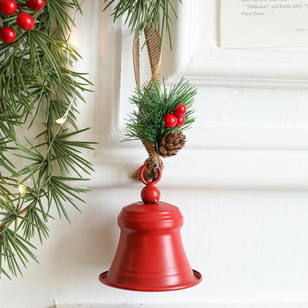 Christmas Bell Ornaments Rustic Festive Decoration Christmas Tree Pendants For Living Room Office Mantel Wall Window Sill