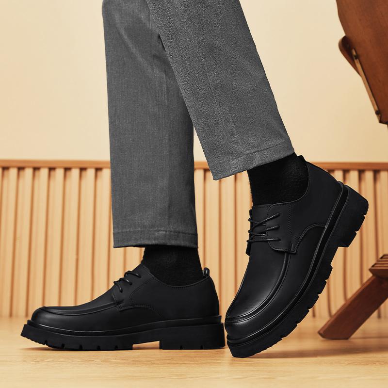 Black formal men's shoes Fashionable minimalist style Leisure Business Party Daily office adult shoes Hot selling New models