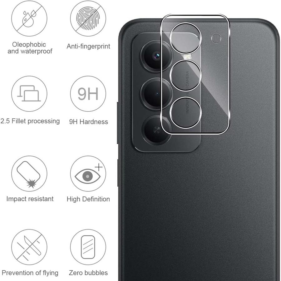 2 Pack Dual-Layer Design Tempered Glass Lens Camera Protector Film for Redmi 15 15C A5 4G 5G