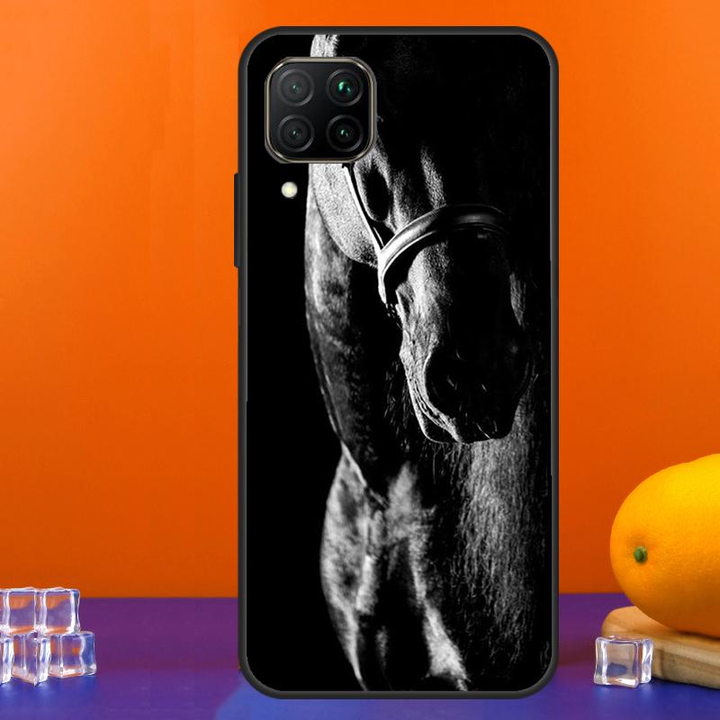 Black White Horse For Huawei Nova 9 10 SE 5T 12i 12s 11i Y91 Y90 Y60 Y70 Y72 Y61 P60 Pro P20 P40 P30 Lite Case