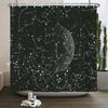 Waterproof Shower Curtain Set Moonlight Sea Starry Sky Scenery Bath Rug And Mats With Hooks Toilet Seat Cover Bathroom Decor