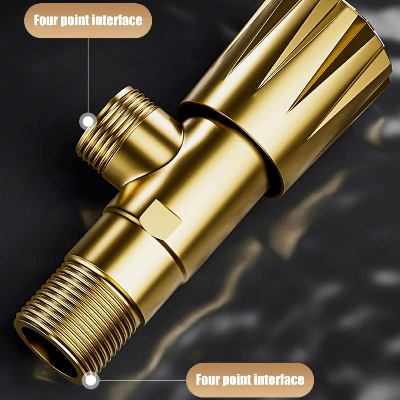 Brass 1/2inch Water Stop Valves Universals Water Flows Control Valves Hot/Cold Water Turn Angle Stop Valves