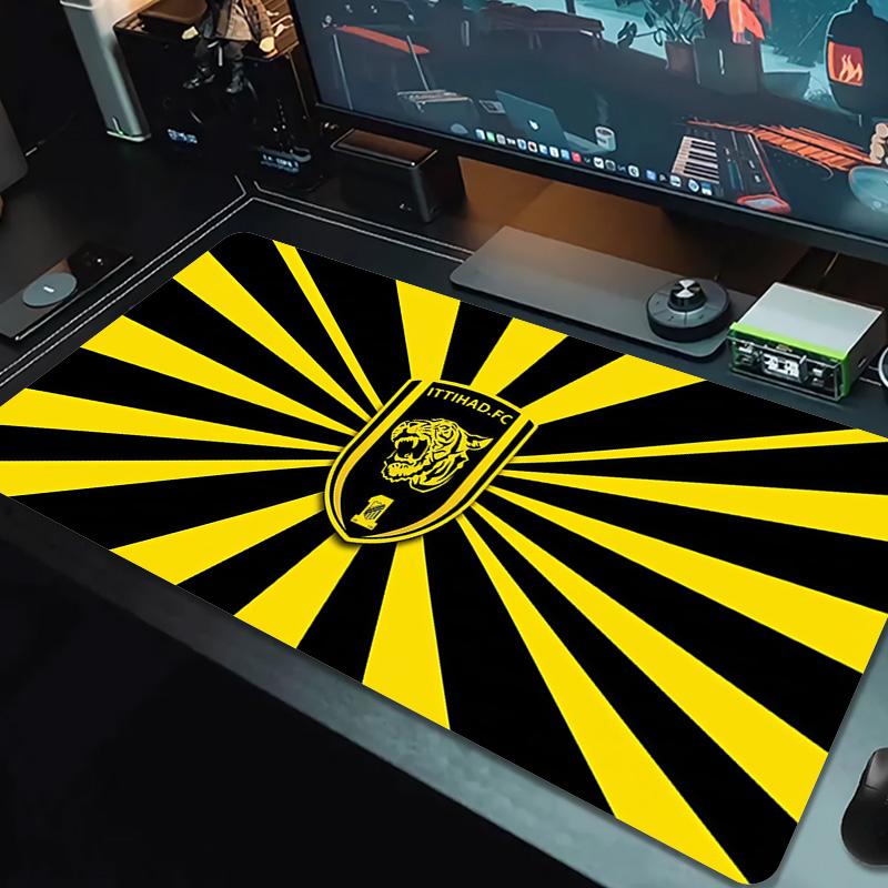 Ittihad FC Lace Solid Color Mouse Pad Large Gaming Table Cushion Non-slip Laptop Tablet Big Mousepad XXL Mat Mini PC Playmat With Lock edge