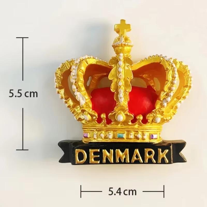 

Denmark Travelling Souvenirs Crown Fridge Stickers Home Decoration Wedding Gifts Danmark Mermaid Refrigerator Magnetic Stickers