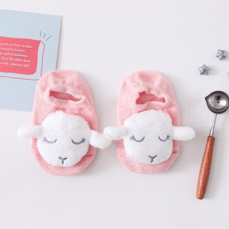 Spring & Autumn 2023 Baby Non-slip Invisible Socks: 3D Cartoon Doll Floor Socks